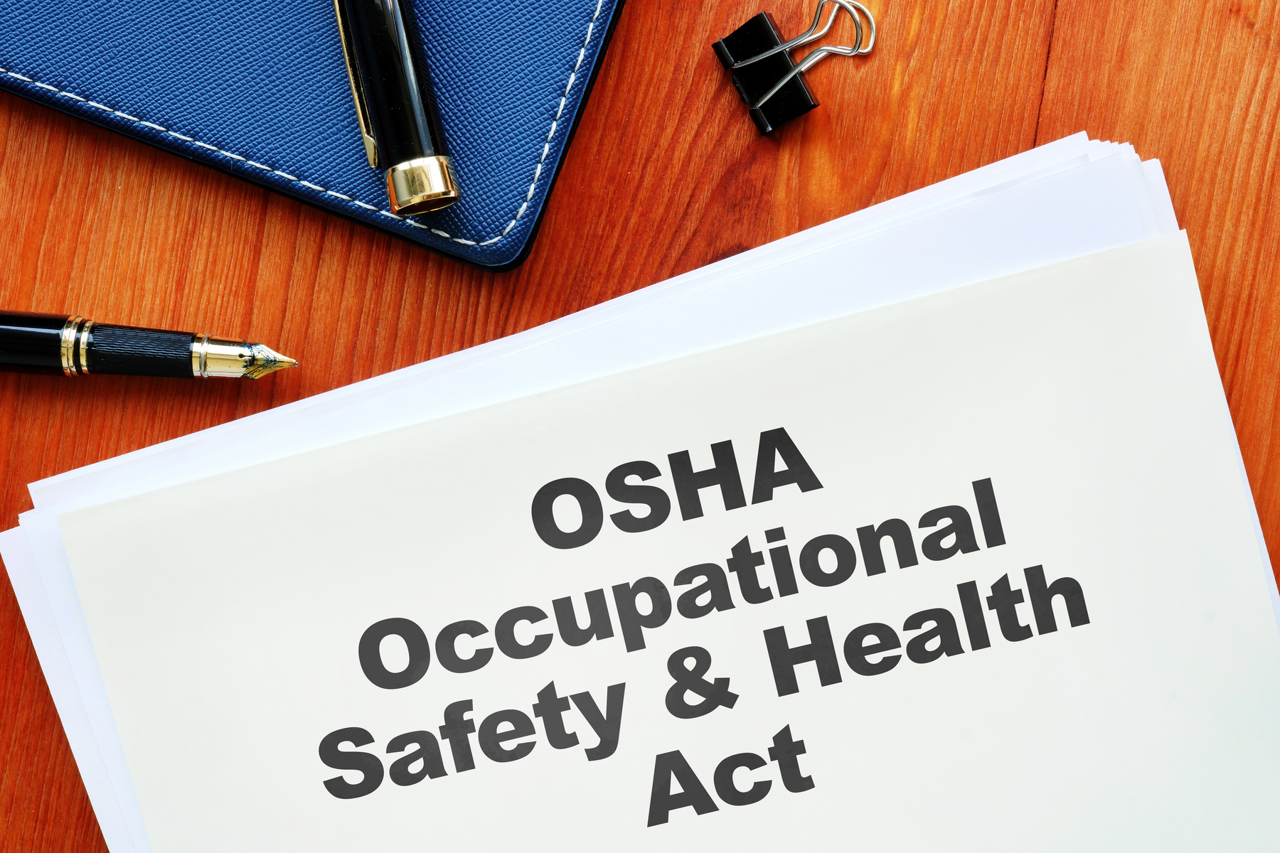 Conceptual hand written text showing Occupational Safety & Health Act (OSHA)